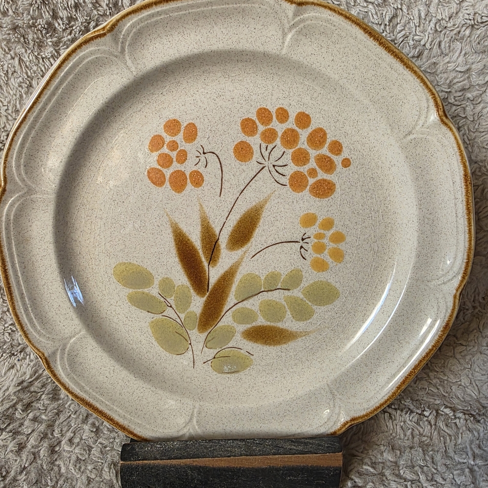 Vintage Farmhouse Floral Ceramic Dinner Plate Set Of 4